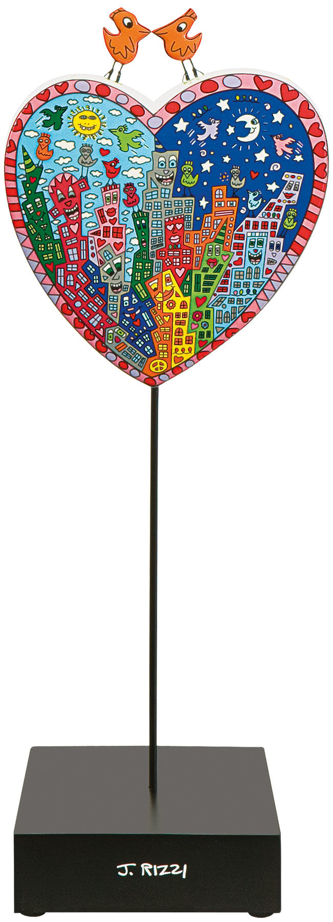 James Rizzi: 2 Porzellanherzen mit Künstlermotiven "Love" im Set - Bild 2