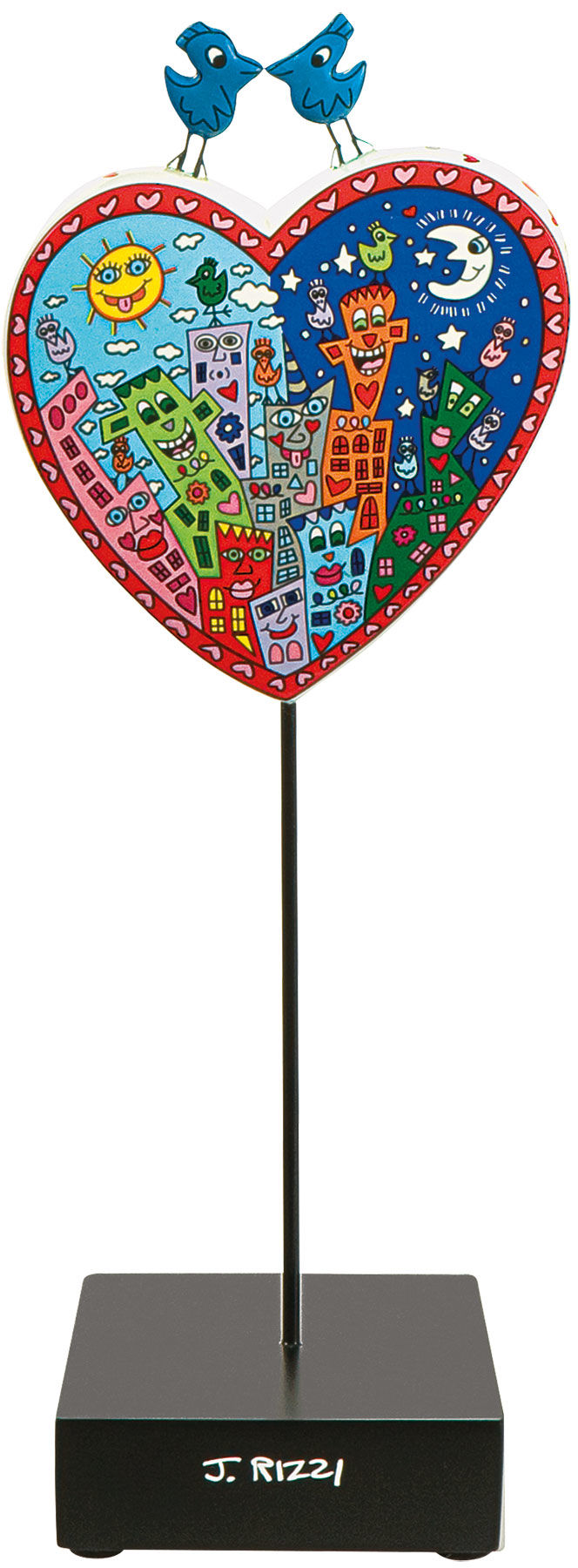 James Rizzi: 2 Porzellanherzen mit Künstlermotiven "Love" im Set - Bild 3