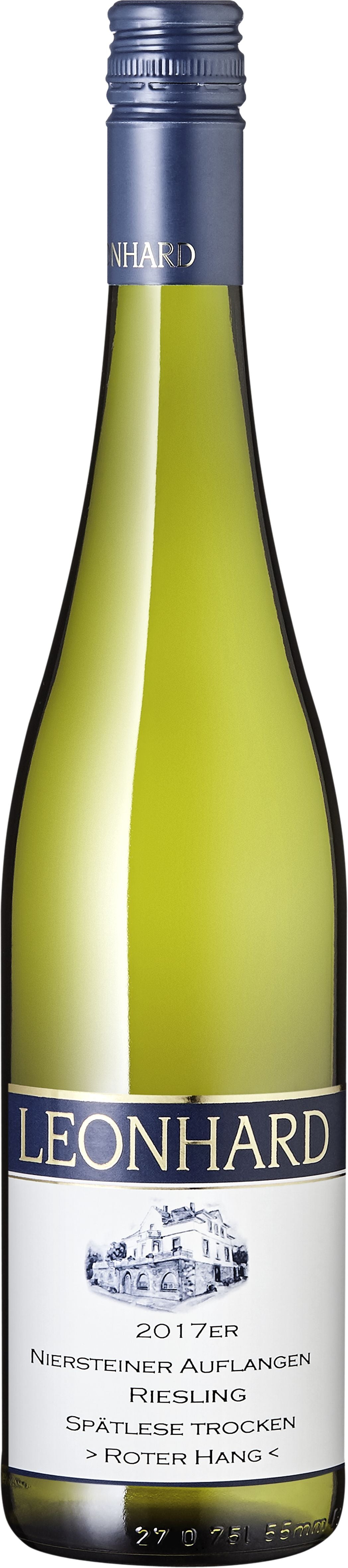 2017, Riesling Spätlese, trocken, Niersteiner Auflangen "Roter Hang", Weingut Leonhard, Deutschland - Bild 1